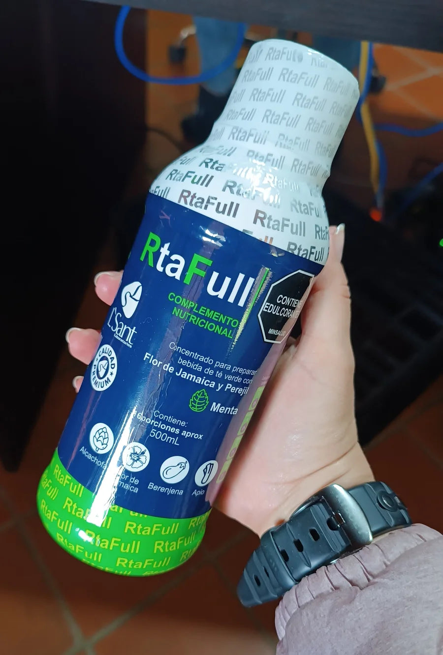 RtaFull de 500 ml sabor menta · fotografía real